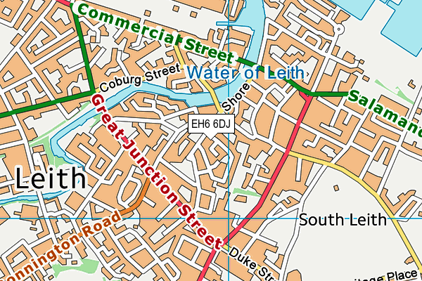 EH6 6DJ map - OS VectorMap District (Ordnance Survey) EH6 6DJ map - OS VectorMap District (Ordnance Survey)