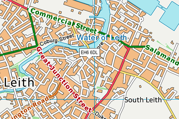 EH6 6DL map - OS VectorMap District (Ordnance Survey) EH6 6DL map - OS VectorMap District (Ordnance Survey)