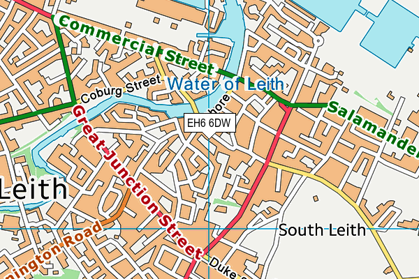 EH6 6DW map - OS VectorMap District (Ordnance Survey) EH6 6DW map - OS VectorMap District (Ordnance Survey)