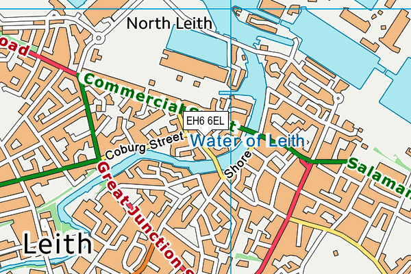 EH6 6EL map - OS VectorMap District (Ordnance Survey) EH6 6EL map - OS VectorMap District (Ordnance Survey)