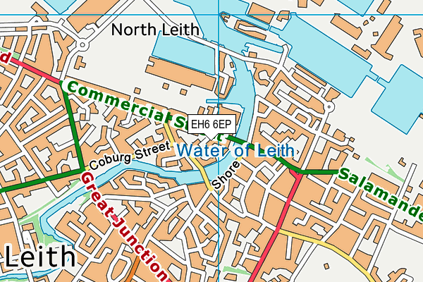 EH6 6EP map - OS VectorMap District (Ordnance Survey)