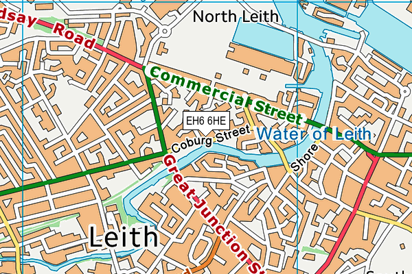 EH6 6HE map - OS VectorMap District (Ordnance Survey) EH6 6HE map - OS VectorMap District (Ordnance Survey)