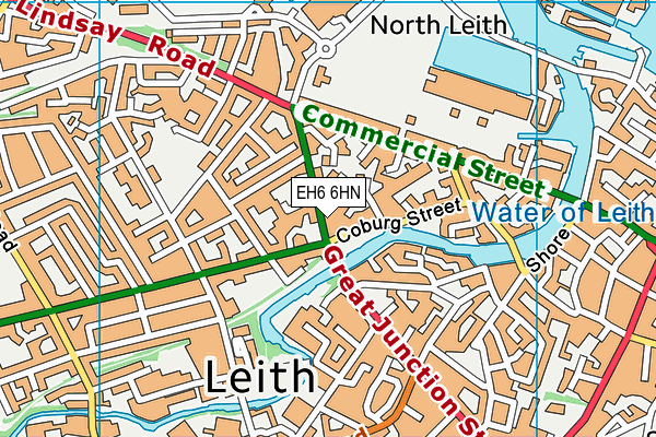 EH6 6HN map - OS VectorMap District (Ordnance Survey) EH6 6HN map - OS VectorMap District (Ordnance Survey)
