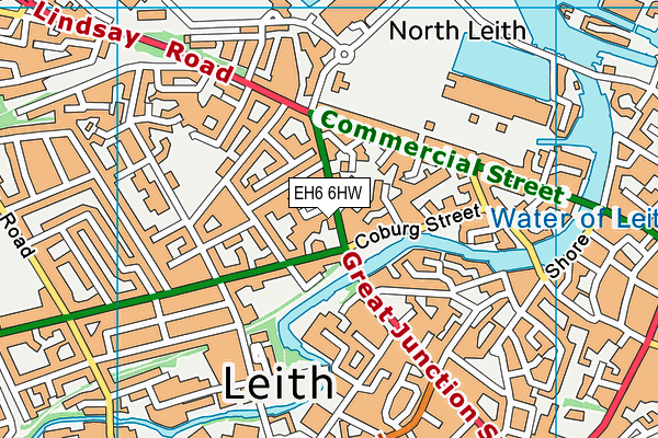 EH6 6HW map - OS VectorMap District (Ordnance Survey) EH6 6HW map - OS VectorMap District (Ordnance Survey)