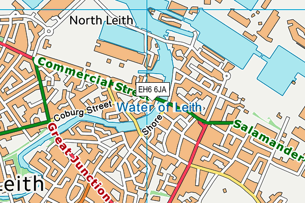 EH6 6JA map - OS VectorMap District (Ordnance Survey) EH6 6JA map - OS VectorMap District (Ordnance Survey)