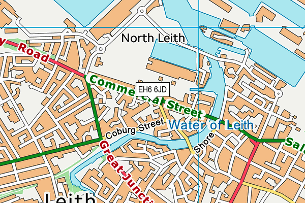 EH6 6JD map - OS VectorMap District (Ordnance Survey) EH6 6JD map - OS VectorMap District (Ordnance Survey)
