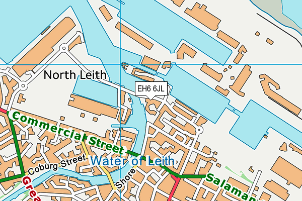 EH6 6JL map - OS VectorMap District (Ordnance Survey) EH6 6JL map - OS VectorMap District (Ordnance Survey)