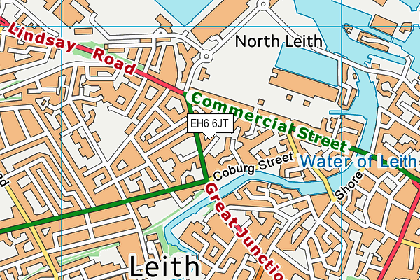 EH6 6JT map - OS VectorMap District (Ordnance Survey) EH6 6JT map - OS VectorMap District (Ordnance Survey)