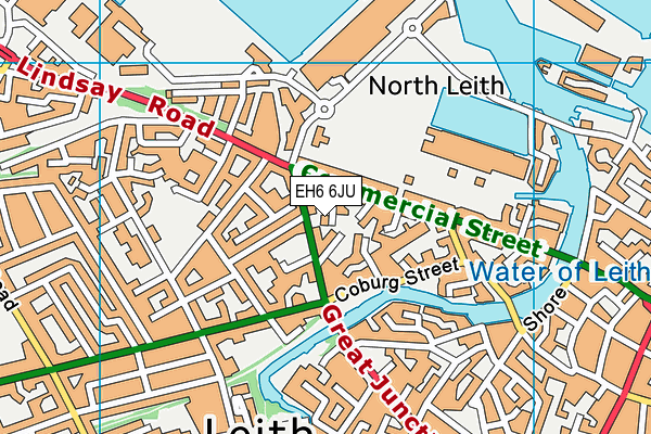 EH6 6JU map - OS VectorMap District (Ordnance Survey) EH6 6JU map - OS VectorMap District (Ordnance Survey)