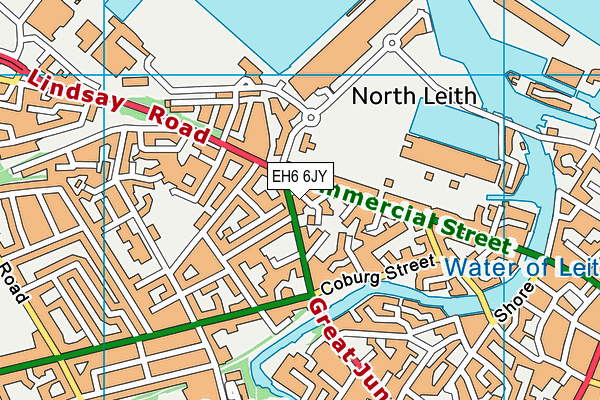 EH6 6JY map - OS VectorMap District (Ordnance Survey) EH6 6JY map - OS VectorMap District (Ordnance Survey)