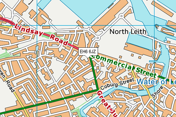 EH6 6JZ map - OS VectorMap District (Ordnance Survey) EH6 6JZ map - OS VectorMap District (Ordnance Survey)