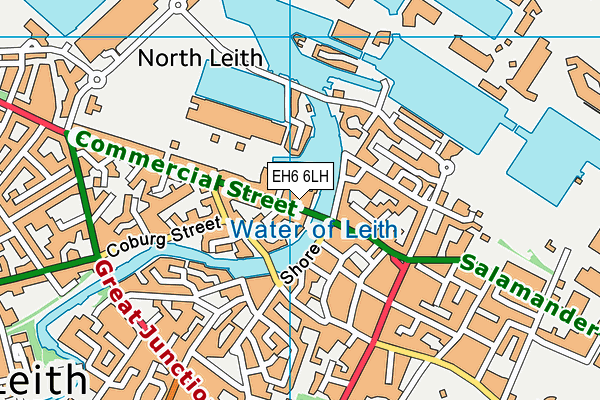 EH6 6LH map - OS VectorMap District (Ordnance Survey) EH6 6LH map - OS VectorMap District (Ordnance Survey)