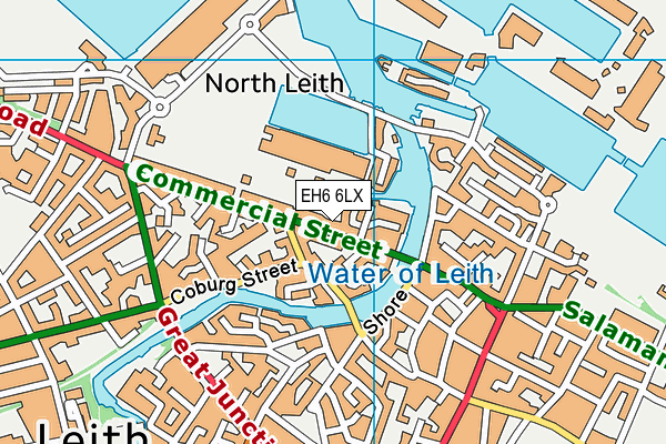 EH6 6LX map - OS VectorMap District (Ordnance Survey)