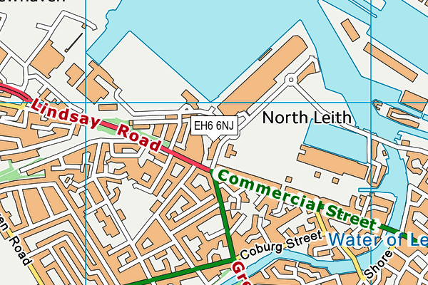 EH6 6NJ map - OS VectorMap District (Ordnance Survey) EH6 6NJ map - OS VectorMap District (Ordnance Survey)