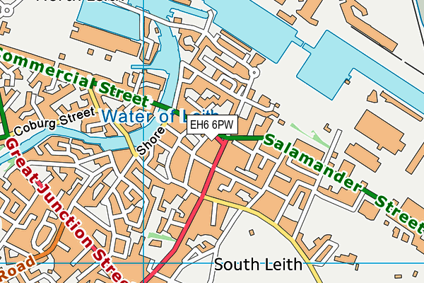 EH6 6PW map - OS VectorMap District (Ordnance Survey) EH6 6PW map - OS VectorMap District (Ordnance Survey)