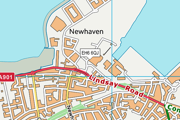 EH6 6QJ map - OS VectorMap District (Ordnance Survey) EH6 6QJ map - OS VectorMap District (Ordnance Survey)
