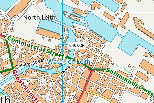 EH6 6QN map - OS VectorMap District (Ordnance Survey) EH6 6QN map - OS VectorMap District (Ordnance Survey)