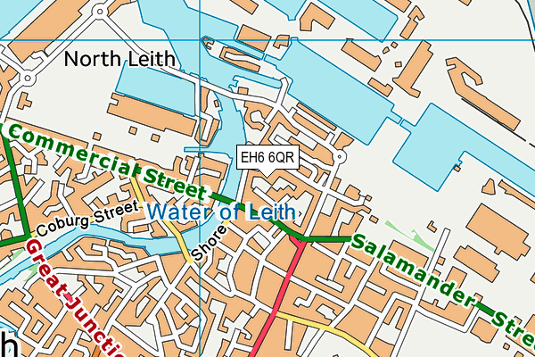 EH6 6QR map - OS VectorMap District (Ordnance Survey) EH6 6QR map - OS VectorMap District (Ordnance Survey)