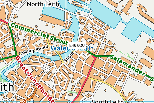 EH6 6QU map - OS VectorMap District (Ordnance Survey) EH6 6QU map - OS VectorMap District (Ordnance Survey)
