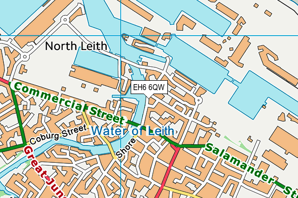 EH6 6QW map - OS VectorMap District (Ordnance Survey) EH6 6QW map - OS VectorMap District (Ordnance Survey)