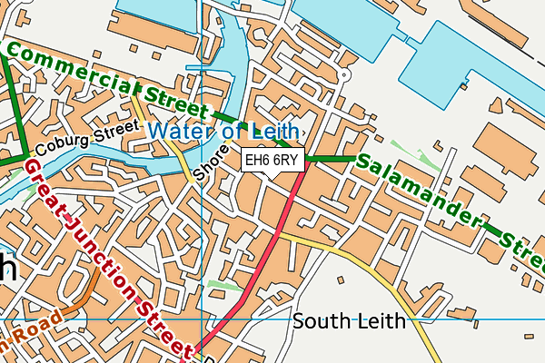 EH6 6RY map - OS VectorMap District (Ordnance Survey) EH6 6RY map - OS VectorMap District (Ordnance Survey)