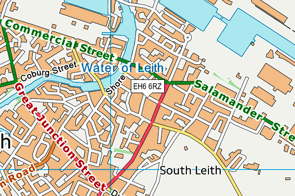 EH6 6RZ map - OS VectorMap District (Ordnance Survey) EH6 6RZ map - OS VectorMap District (Ordnance Survey)