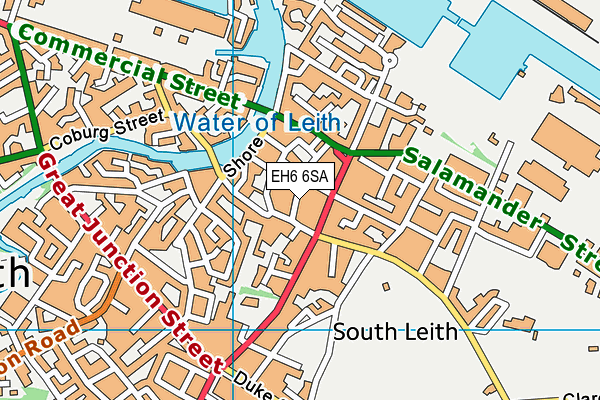 EH6 6SA map - OS VectorMap District (Ordnance Survey) EH6 6SA map - OS VectorMap District (Ordnance Survey)
