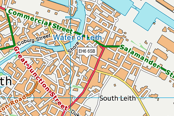 EH6 6SB map - OS VectorMap District (Ordnance Survey) EH6 6SB map - OS VectorMap District (Ordnance Survey)