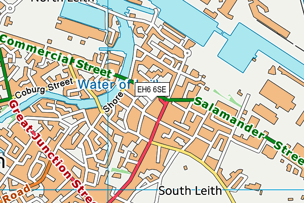 EH6 6SE map - OS VectorMap District (Ordnance Survey) EH6 6SE map - OS VectorMap District (Ordnance Survey)