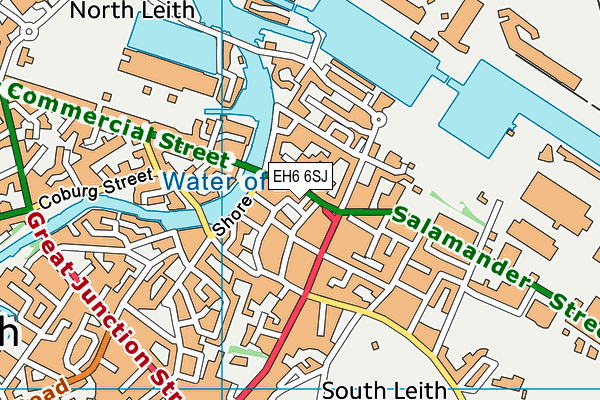 EH6 6SJ map - OS VectorMap District (Ordnance Survey) EH6 6SJ map - OS VectorMap District (Ordnance Survey)