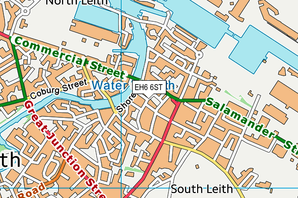EH6 6ST map - OS VectorMap District (Ordnance Survey) EH6 6ST map - OS VectorMap District (Ordnance Survey)