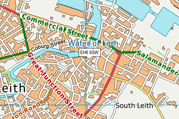 EH6 6SW map - OS VectorMap District (Ordnance Survey) EH6 6SW map - OS VectorMap District (Ordnance Survey)