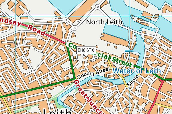 EH6 6TX map - OS VectorMap District (Ordnance Survey) EH6 6TX map - OS VectorMap District (Ordnance Survey)