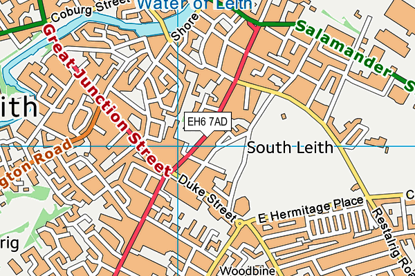 EH6 7AD map - OS VectorMap District (Ordnance Survey) EH6 7AD map - OS VectorMap District (Ordnance Survey)
