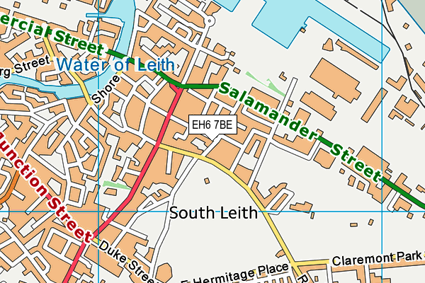 EH6 7BE map - OS VectorMap District (Ordnance Survey) EH6 7BE map - OS VectorMap District (Ordnance Survey)