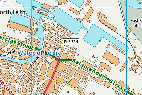 EH6 7BN map - OS VectorMap District (Ordnance Survey) EH6 7BN map - OS VectorMap District (Ordnance Survey)