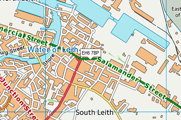 EH6 7BP map - OS VectorMap District (Ordnance Survey)