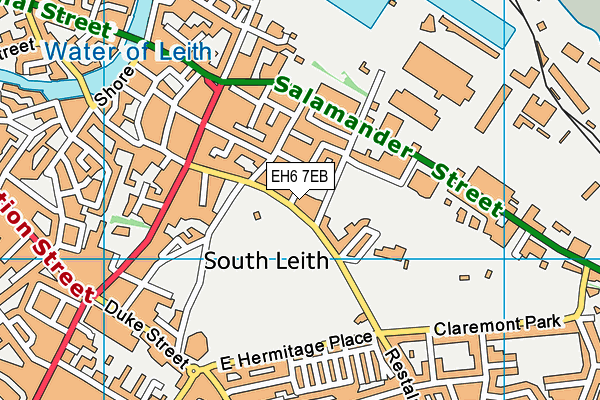 EH6 7EB map - OS VectorMap District (Ordnance Survey) EH6 7EB map - OS VectorMap District (Ordnance Survey)