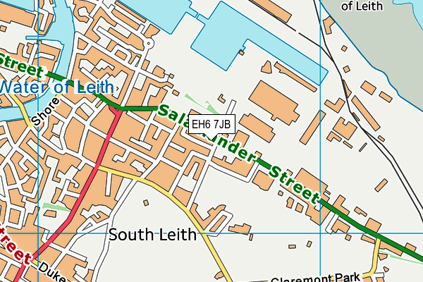 EH6 7JB map - OS VectorMap District (Ordnance Survey) EH6 7JB map - OS VectorMap District (Ordnance Survey)