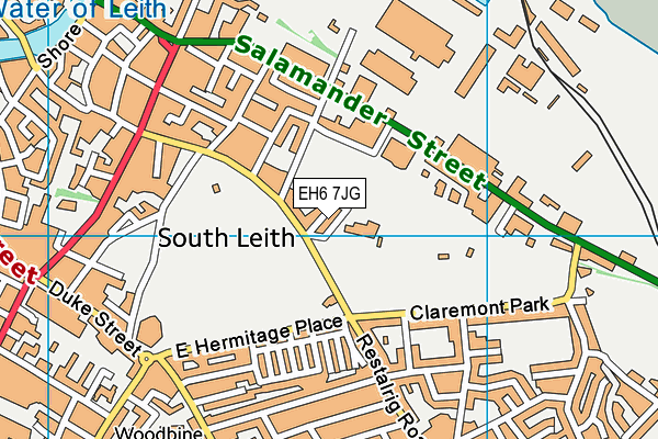 EH6 7JG map - OS VectorMap District (Ordnance Survey) EH6 7JG map - OS VectorMap District (Ordnance Survey)