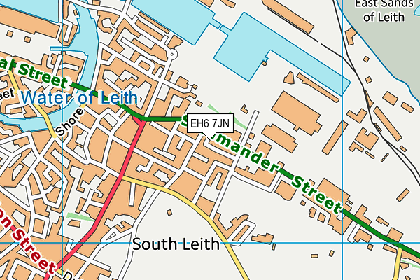 EH6 7JN map - OS VectorMap District (Ordnance Survey) EH6 7JN map - OS VectorMap District (Ordnance Survey)