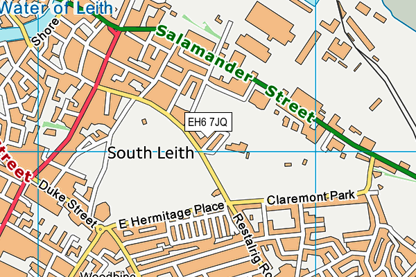 EH6 7JQ map - OS VectorMap District (Ordnance Survey) EH6 7JQ map - OS VectorMap District (Ordnance Survey)