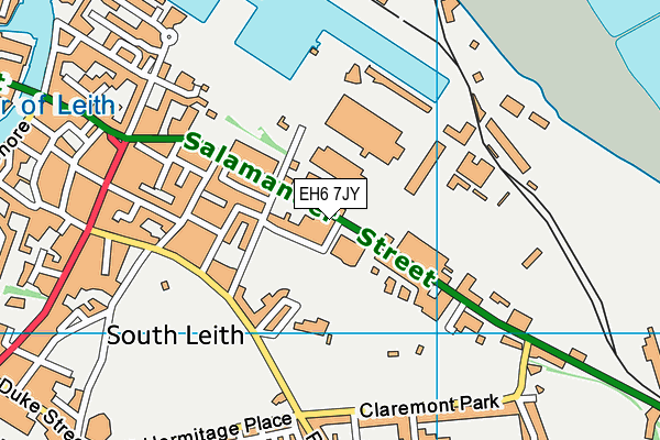 EH6 7JY map - OS VectorMap District (Ordnance Survey) EH6 7JY map - OS VectorMap District (Ordnance Survey)