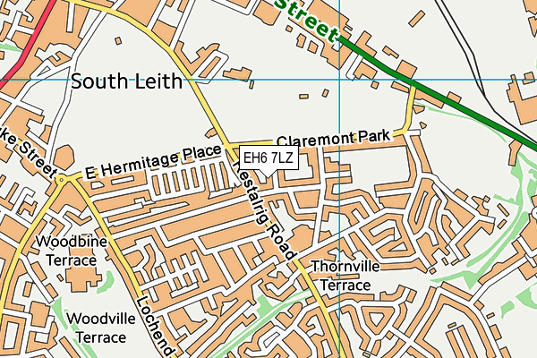 EH6 7LZ map - OS VectorMap District (Ordnance Survey) EH6 7LZ map - OS VectorMap District (Ordnance Survey)
