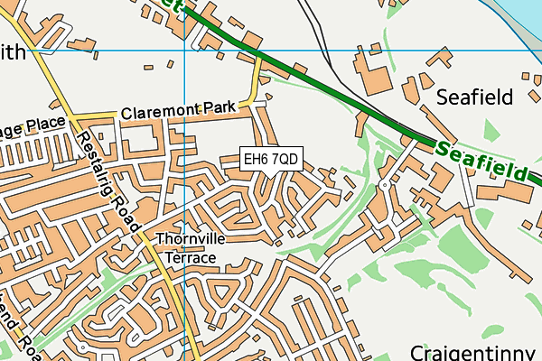EH6 7QD map - OS VectorMap District (Ordnance Survey) EH6 7QD map - OS VectorMap District (Ordnance Survey)