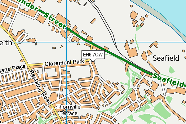 EH6 7QW map - OS VectorMap District (Ordnance Survey)