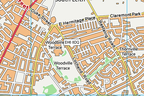 EH6 8DQ map - OS VectorMap District (Ordnance Survey) EH6 8DQ map - OS VectorMap District (Ordnance Survey)