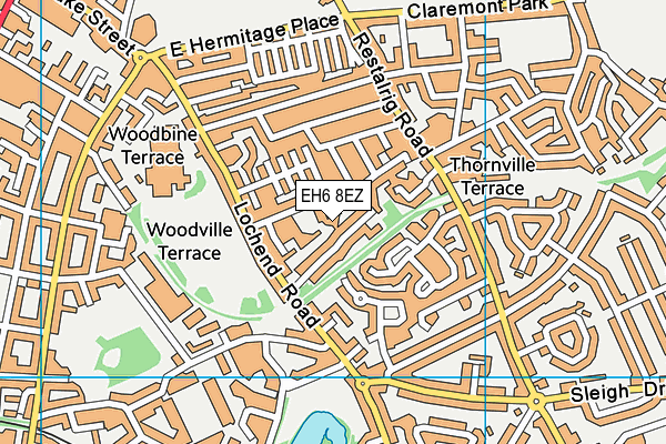 EH6 8EZ map - OS VectorMap District (Ordnance Survey) EH6 8EZ map - OS VectorMap District (Ordnance Survey)