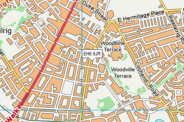 EH6 8JR map - OS VectorMap District (Ordnance Survey)