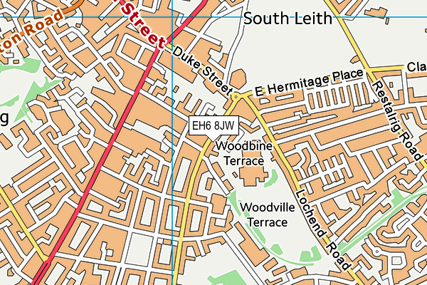 EH6 8JW map - OS VectorMap District (Ordnance Survey) EH6 8JW map - OS VectorMap District (Ordnance Survey)
